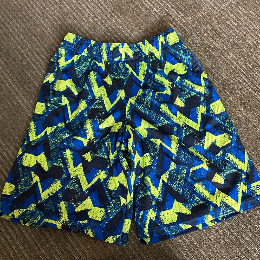 Gildan Kids Shorts - Blue and Yellow Pattern